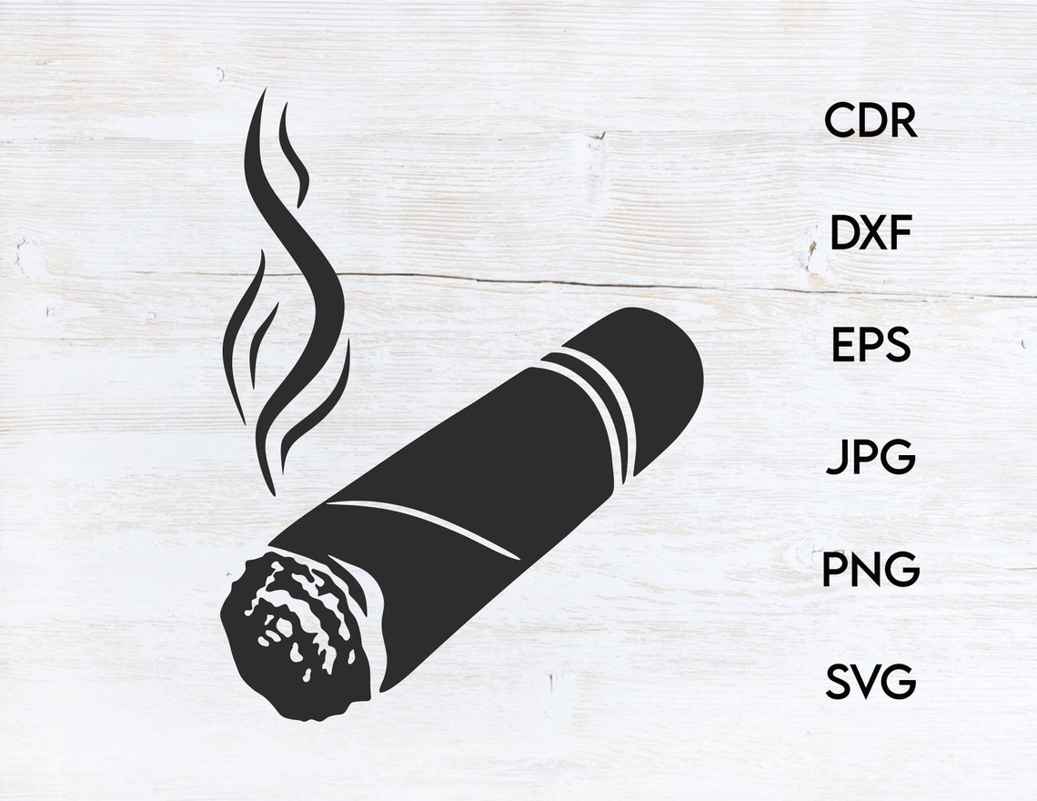 Cigar svg silhouette vector tobacco digital printable design | Etsy