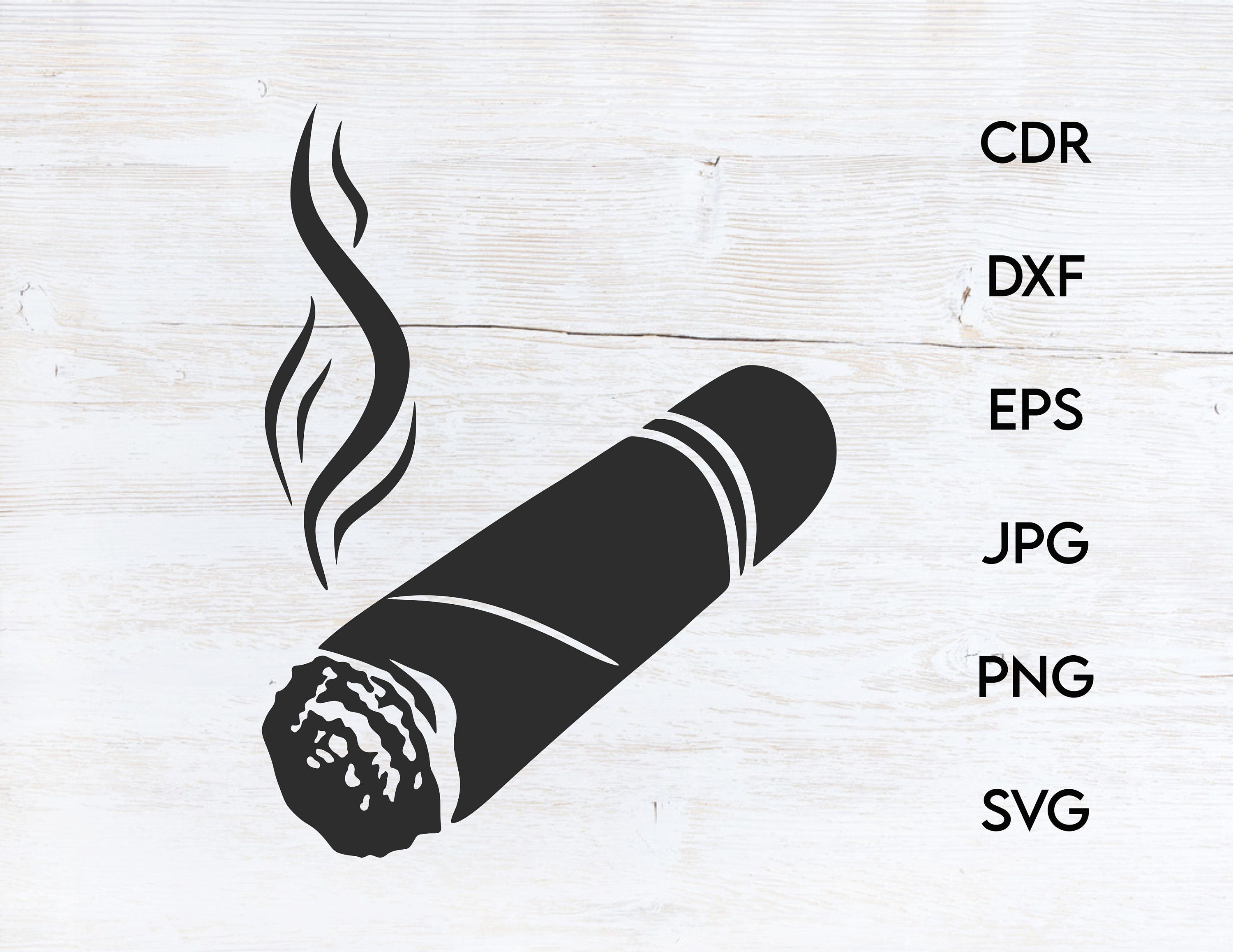 Cigar svg silueta vector tabaco digital imprimible dise??o Etsy