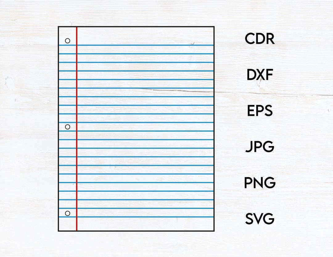 Notebook Paper Svg, Notebook Sheet Svg, Scrapbooking Svg, Travelers