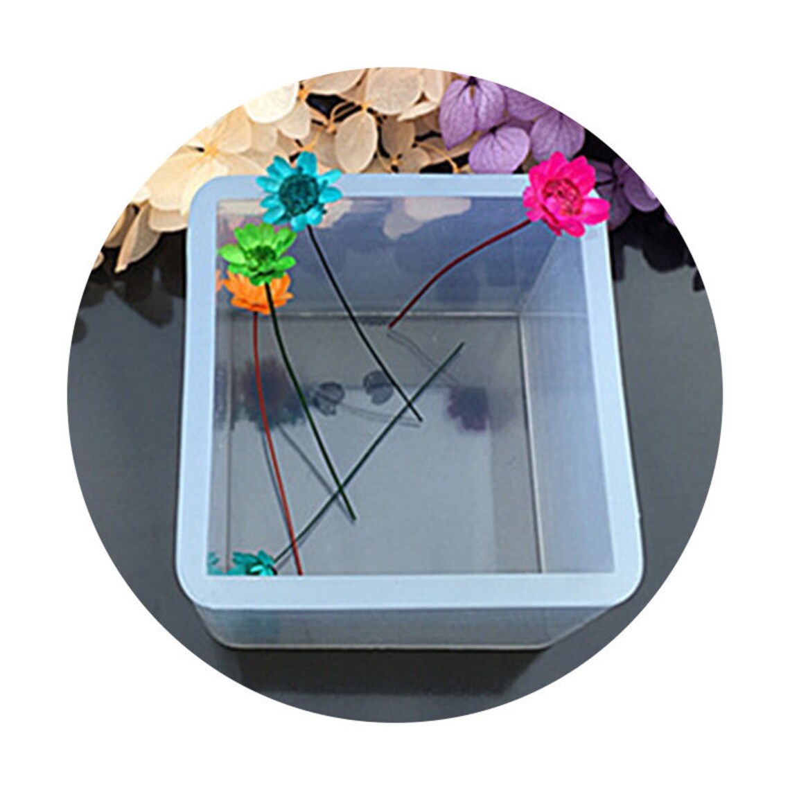 Crystal Drop Gel Cube Silicone Mold Free of Polishing DIY Etsy