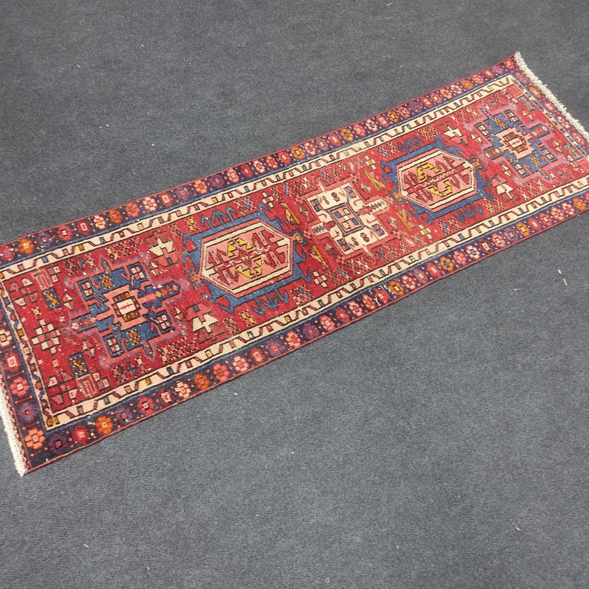 2x6 Persian Karacah Runner Rug Short Runner 1.8x5.8 Feet Antique Narrow Runner Rug Colors Red and White - Etsy