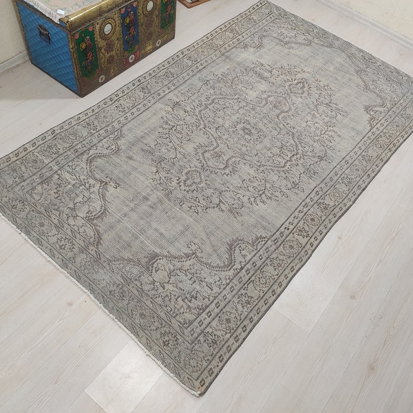 buy old stamp paper online 5.1x8.9 Feet/ Oushak antique Area Rug living room Area Rug Colors natural Area Rug entryway area rug bedroom Area Rug Floral rug