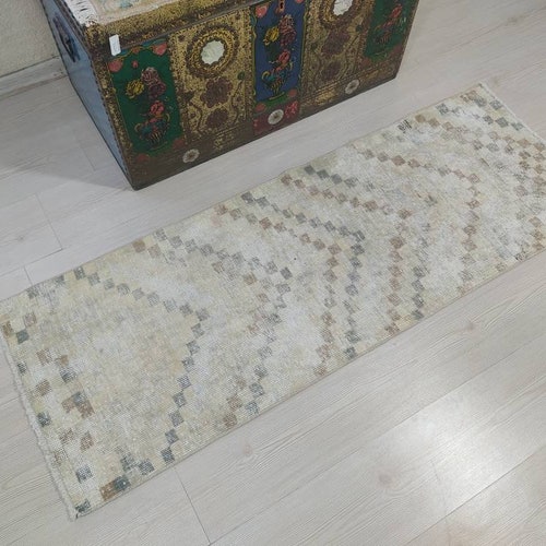 2x5 feet Narrow Runner Rug,Small Runner neutral Colors bedroom shops mini Runner Rug Narrow kitchen Runner Rug Entryway Runner Rug 5x2 ft Vintage