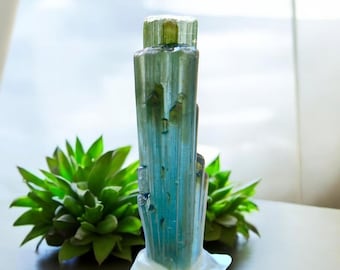 Natural Indicolite Tourmaline Crystal Specimen: Blue Healing Crystal from Congo 7.3 Grams