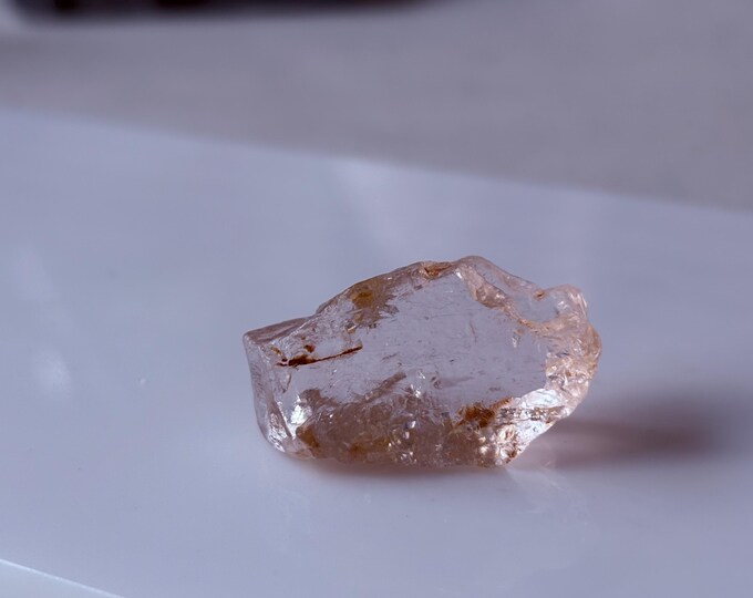 Facet Grade Natural Morganite Rough Gemstone / 9 Grams / Slightly ...