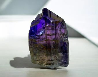 Natural Tanzanite Crystal: 9 Carats, Rough Unheated Gemstone