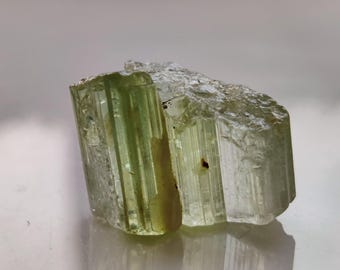 Bi-Color Tourmaline Crystal: Raw Congo Gemstone, 21 Carats