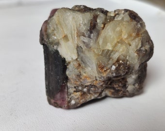 Natural Tourmaline Specimen: Opaque Rough Gemstone, 98 Grams