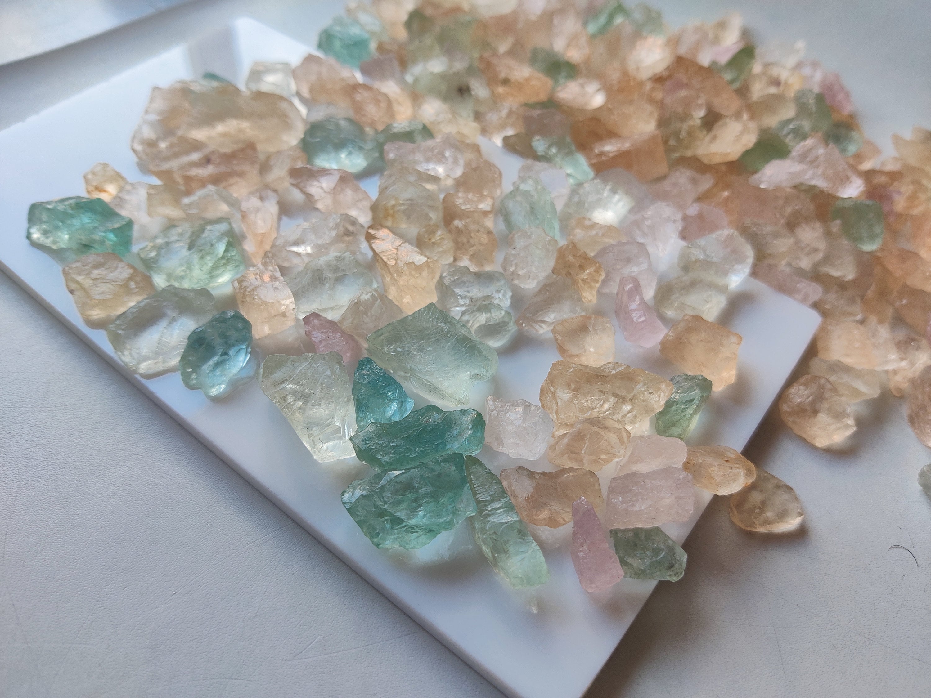 天然MiXベリル&アメトリン Natural Mix Beryl Rough Lot / Transparent / Slight