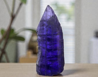 Exclusive AAA Natural Tanzanite Crystal From Merelani Hills , Tanzania - 58 Carats