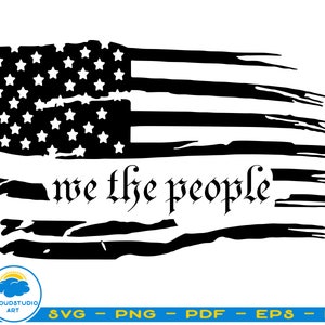 私たち国民 SVG、シルエット、クリカット SVG、シルエット SVG、私たち国民、アメリカ国旗 SVG、アメリカ国旗 SVG