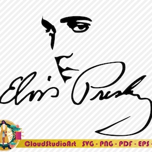 Elvis SVG, Elvis Silhouette, Elvis Clip Art, Elvis Gesicht Silhouette, Elvis Gesicht Clip Art, Elvis Monogramm Elvis T-shirt