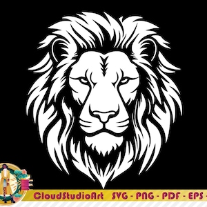 Tête de lion Svg, Svg Lion, Svg Lion, Roi Lion Svg, Svg Lion, Svg mascotte de lion