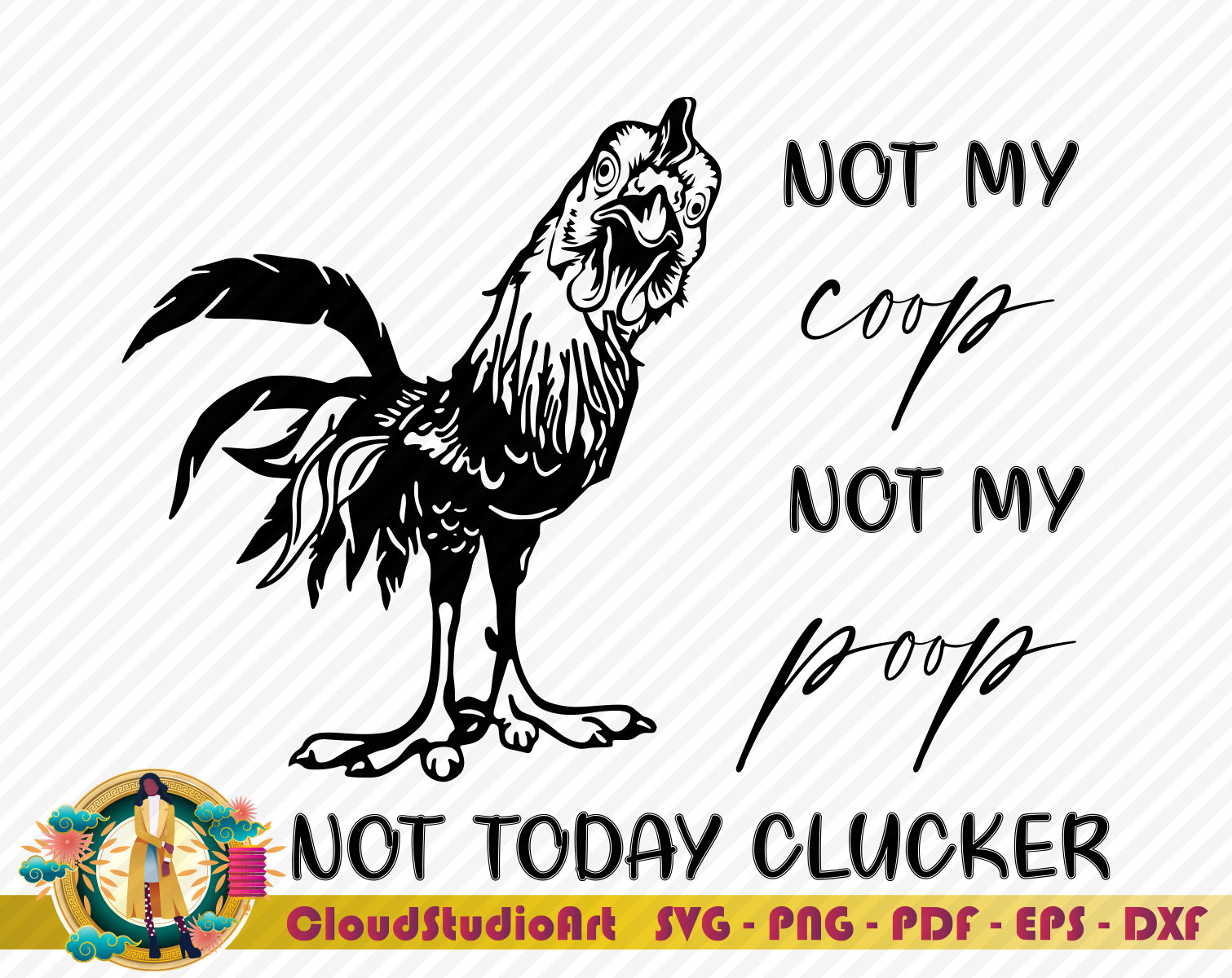 Heihei Not My Coop Not My Poop Svg Chicken Svg Files for Etsy New Zealand