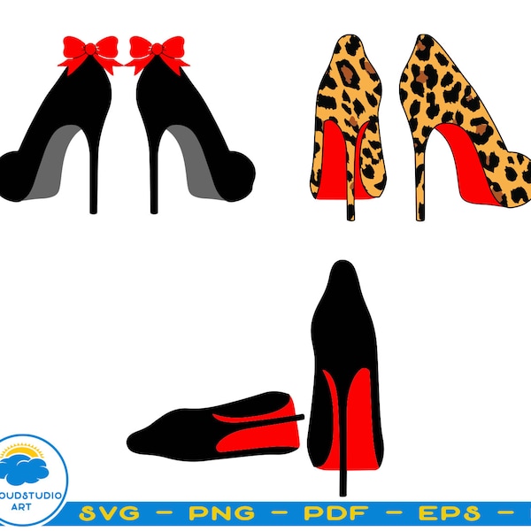 High Heels SVG,High Heels Leopard SVG,High Heels T-shirt,Shoes bundle,Beauty Silhouette,High Heels Cutting