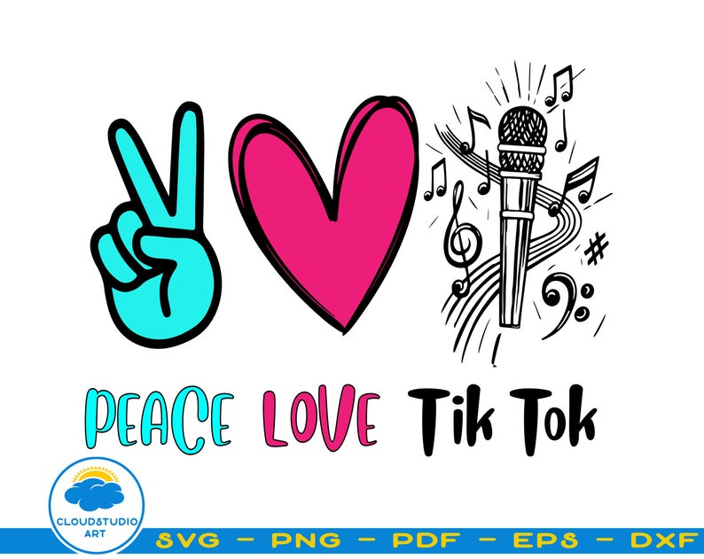 Free Free 135 Peace Love Tik Tok Svg SVG PNG EPS DXF File