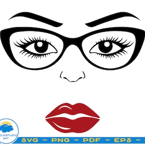 Woman Face Svg,Face Women Cutting,Woman Face Vector,Girl Face Cut File,Girl İn Glasses Svg,Woman Face Cut File,Woman Face Png