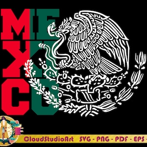 Mexico Svg,Mexico Coat of Arms Svg,Eagle Svg,Mexico Flag Svg, Mexican Seal,Mexico Flag Clipart,Cricut Cut File