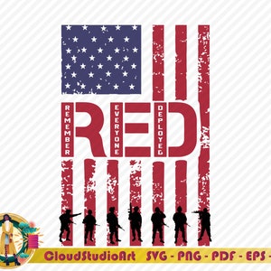Remember Everyone Deployed Svg,Red Friday, American Flag,Military Svg,Flag Cut File,4th Of July Svg,Silhouette