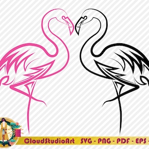 Flamingo Svg, Flamingo Clipart, Summer Svg, Tropical Svg, Vacation Svg,Cut Files For Cricut, Silhouette