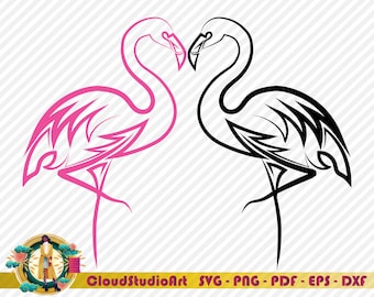 Flamingo Svg, Flamingo Clipart, Summer Svg, Tropical Svg, Vacation Svg,Cut Files For Cricut, Silhouette