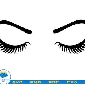 Eyelashes Svg Cut File, Eyebrows Svg, Lashes Svg, Lash Extensions Svg Cutting Files for Cricut, Silhouette, Beauty, Makeup Svg, Mascara Svg