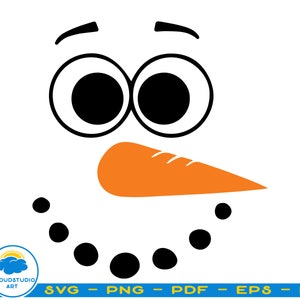 Sneeuwpop gezicht Svg, sneeuwpop Svg, sneeuwpop clipart, sneeuwpop afdrukbare, wortel knop Cricut Svg, kerstsneeuwman