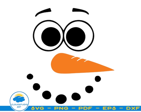 Snowman Face SVG