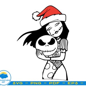 Jack and Sally SVG,Sally Svg,Jack Svg Nightmare Before Svg,Sally Svg,Christmas Svg,Silhouette Cut File,Christmas Clipart,Holiday Svg