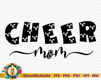Cheer Mom Svg,Cheer Life Svg,Cheerleader Svg Files,Cheerleader Mom Designs,Mom Life Svg,Cut File For Cricut,Silhouette