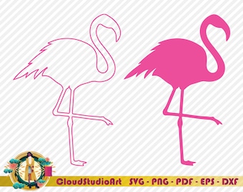 Flamingo Svg, Flamingo Clipart, Summer Svg, Tropical Svg, Vacation Svg,Cut Files For Cricut, Silhouette