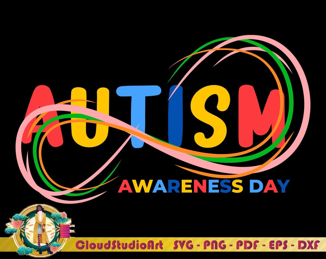 Autism Awareness Svg, Infinity Symbol Heart Design,colorful ...