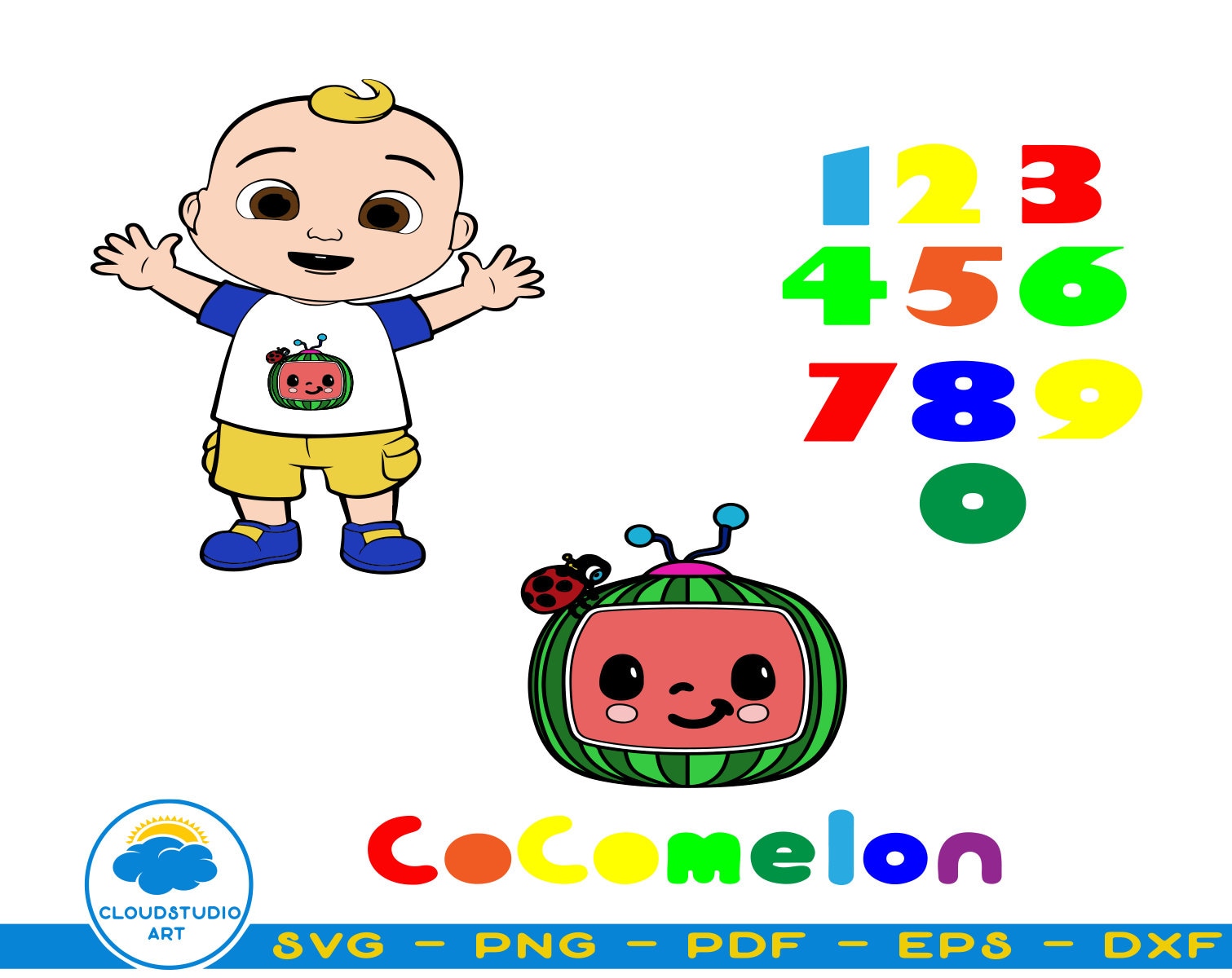 Cocomelon Clipart - Etsy