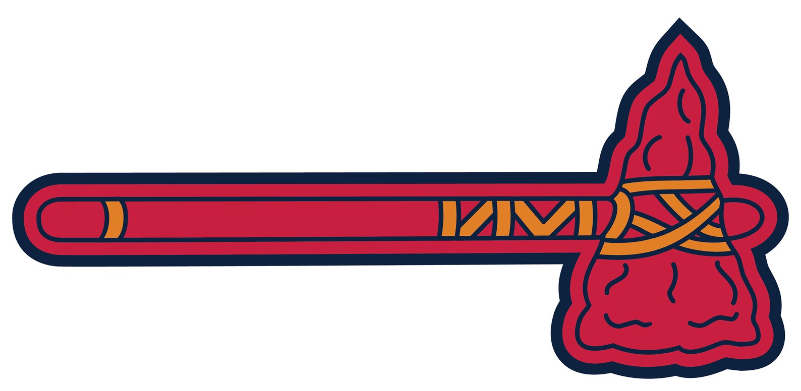 Atlanta Braves Tomahawk Logo Sticker Car Vinyl Decal Etsy