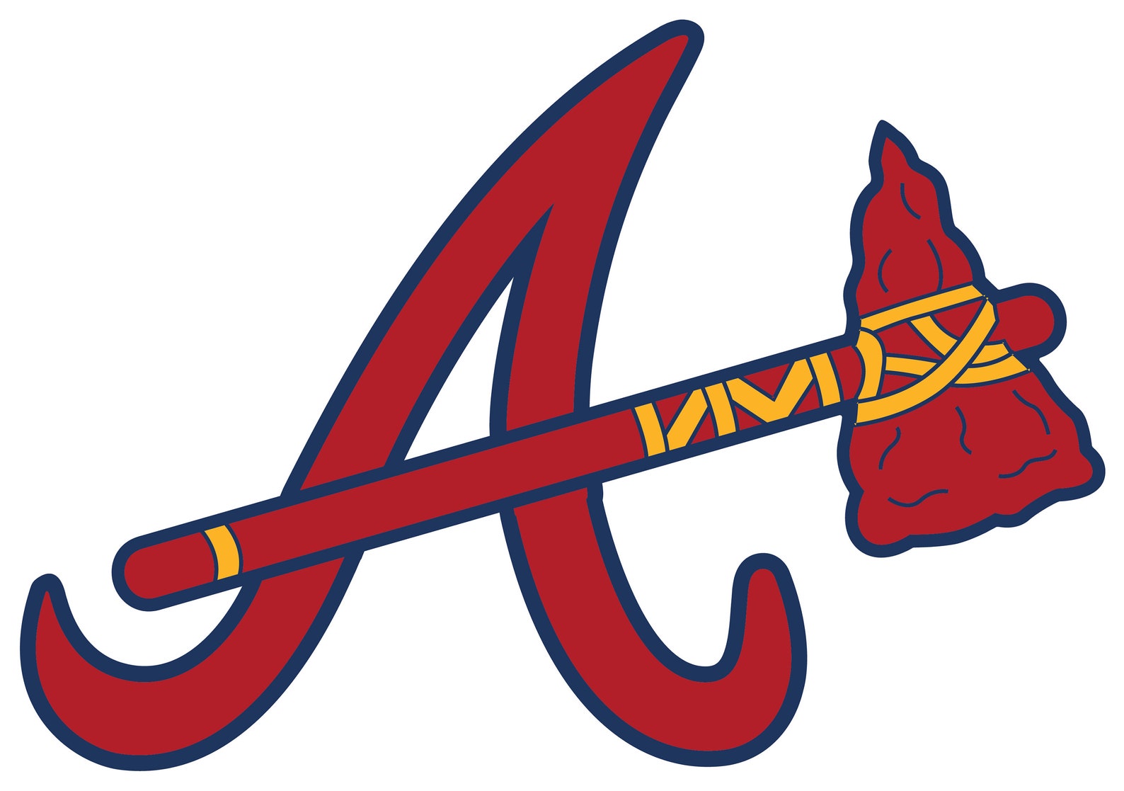 Atlanta Braves A Logo Sticker Car Vinyl Decal Waterproof Etsy