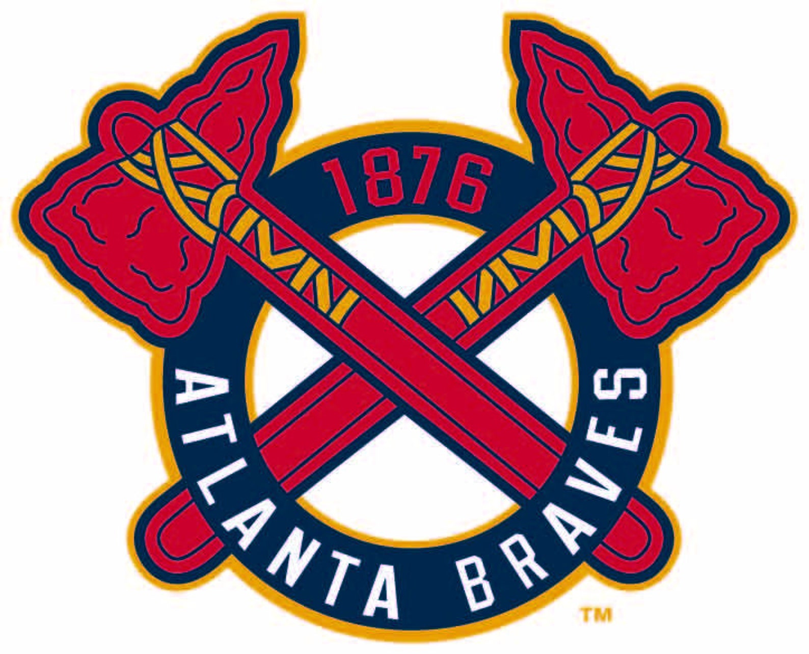 Atlanta Braves 1876 Throwback Logo Logo Sticker Car Vinyl Etsy Italia