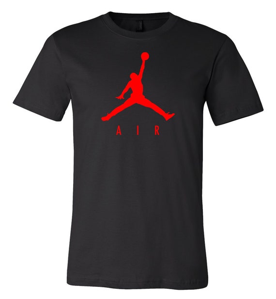 Jordan AIR RED Logo Tshirt Air Jordan Shirt 6 Sizes S5XL Etsy