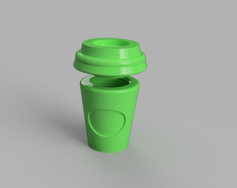 Coffee Cup Pill Box keychain