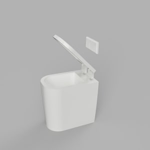 Modern Toilet | 1:6 | Dollhouse Miniature | 3D Print STL File