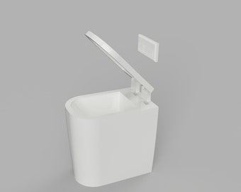 Modern Toilet | 1:6 | Dollhouse Miniature | 3D Print STL File