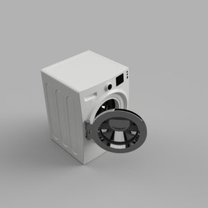 Washing Machine Samsung Kitchen Appliances | 1:6 | Dollhouse Miniature | 3D Print STL File