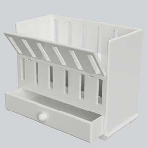 Dollhouse Baby Crib / Cot | 1:6 Scale | Dollhouse Miniature | 3D Print STL File