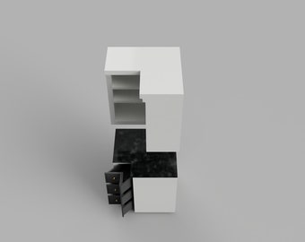 Kitchen Corner Cabinet Kitchen Furniture | 1:6 | Dollhouse Miniature | 3D Print STL File