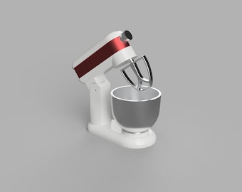Food Mixer Kitchen Accessories | 1:6 | Dollhouse Miniature | 3D Print STL File