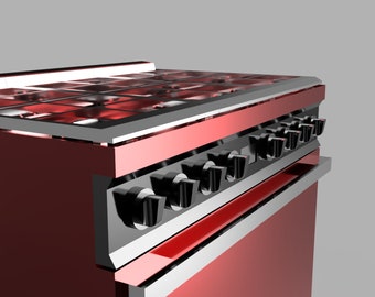 Oven SMEG Stove | 1:6 | Dollhouse Miniature | 3D Print STL File