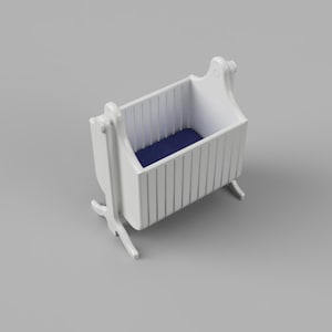 Dollhouse Baby Crib / Cot | 1:6 | Dollhouse Miniature | 3D Print STL File