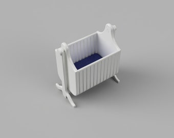 Dollhouse Baby Crib / Cot | 1:6 | Dollhouse Miniature | 3D Print STL File