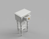 Side Table Furniture | 1:6 | Dollhouse Miniature | 3D Print STL File