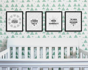 Superhero Wall Art Etsy