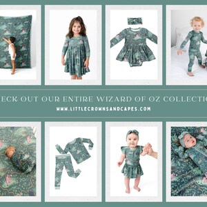 WIZARD OF OZ Bamboo Baby Pajamas, Baby Bamboo Baby Sleepers, Bamboo Baby Romper, Zippered Baby Pajamas, Bamboo Pajamas Double Zippers image 10